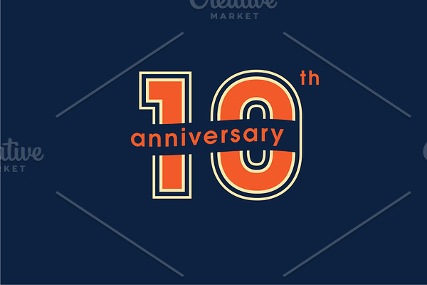 10 years anniversary vector logo