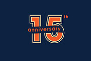 15 years anniversary vector logo