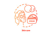 Skin care blue concept icon