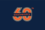 60 years anniversary vector logo