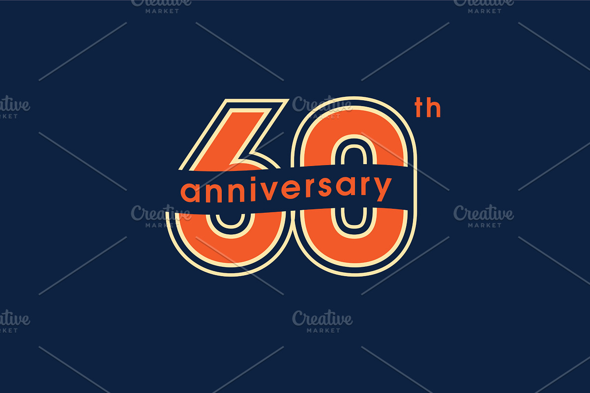 60 years anniversary vector logo in Illustrations - product preview 8