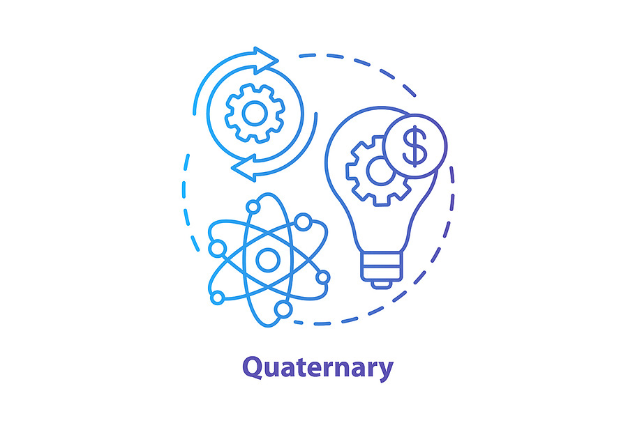 Quaternary blue concept icon