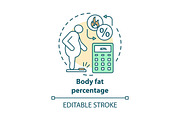 Body fat percentage check icon