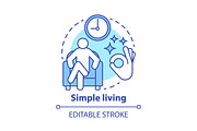 Simple living concept icon