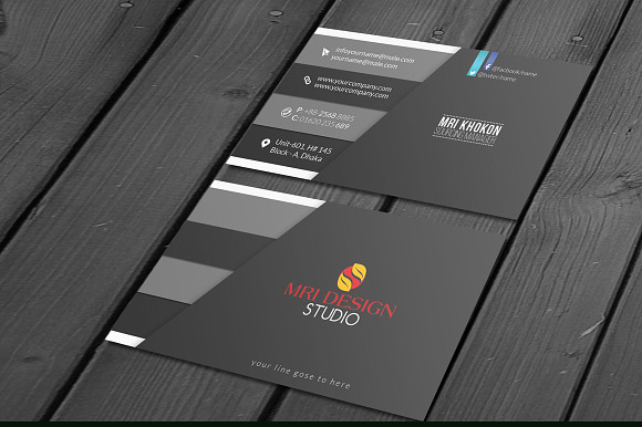 Corporate Business Card Template in Business Card Templates - product preview 2