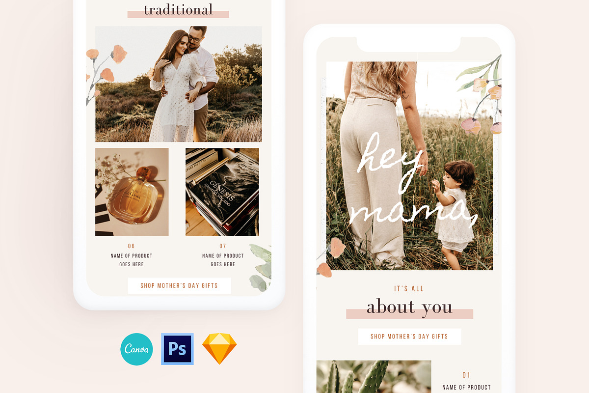 Mother's Day Email Design Template in Mailchimp Templates - product preview 8