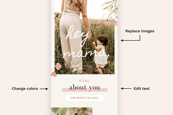 Mother's Day Email Design Template in Mailchimp Templates - product preview 1