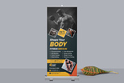 Fitness Shape Roll-up Banner