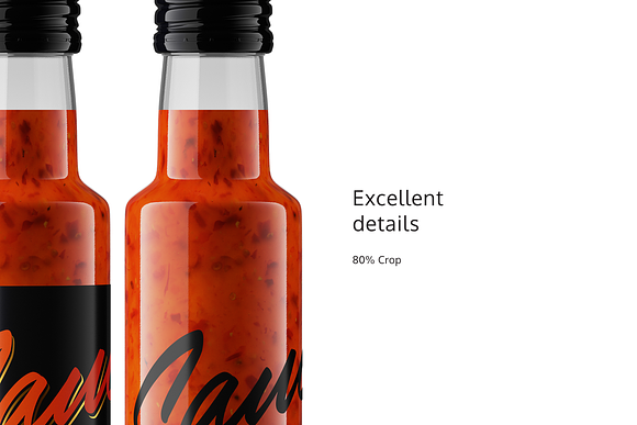 Red Sauce Bottle Mockup in Product Mockups - product preview 1