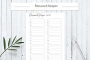 Password Keeper Printable