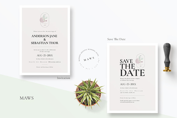Modern Artistic Wedding Suite in Wedding Templates - product preview 1