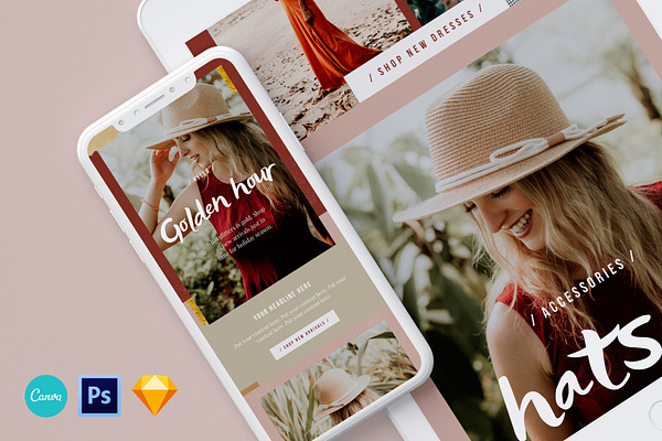 Golden Fashion Email Design Template