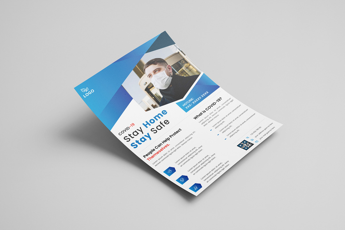 COVID-19 Flyer Template in Flyer Templates - product preview 8
