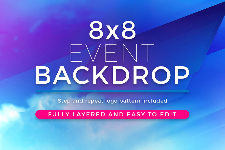 Abstract 8x8 Event Backdrop Template in Templates - product preview 8