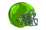 American Football Helmet Green WPA