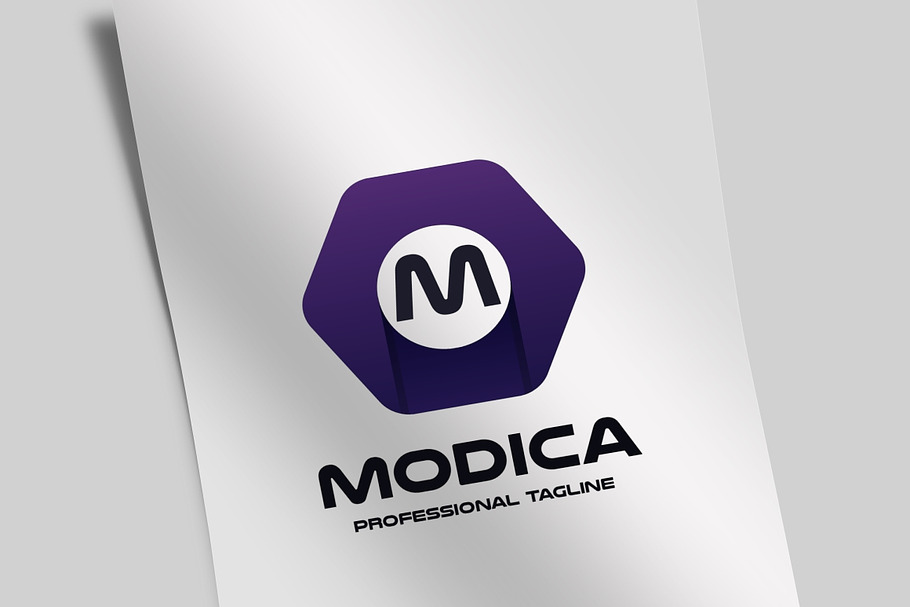 Modica M Letter Logo in Logo Templates - product preview 8