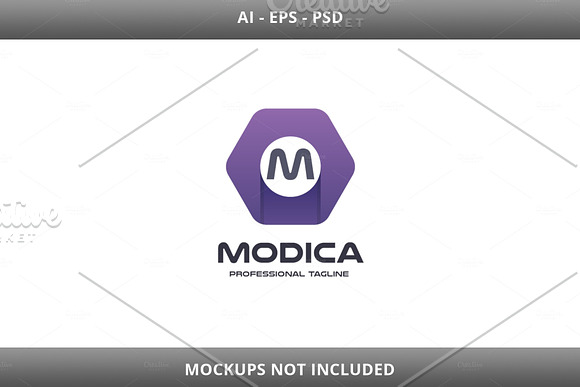 Modica M Letter Logo in Logo Templates - product preview 1