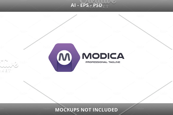 Modica M Letter Logo in Logo Templates - product preview 2