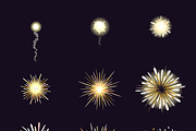 Animation of firework effect