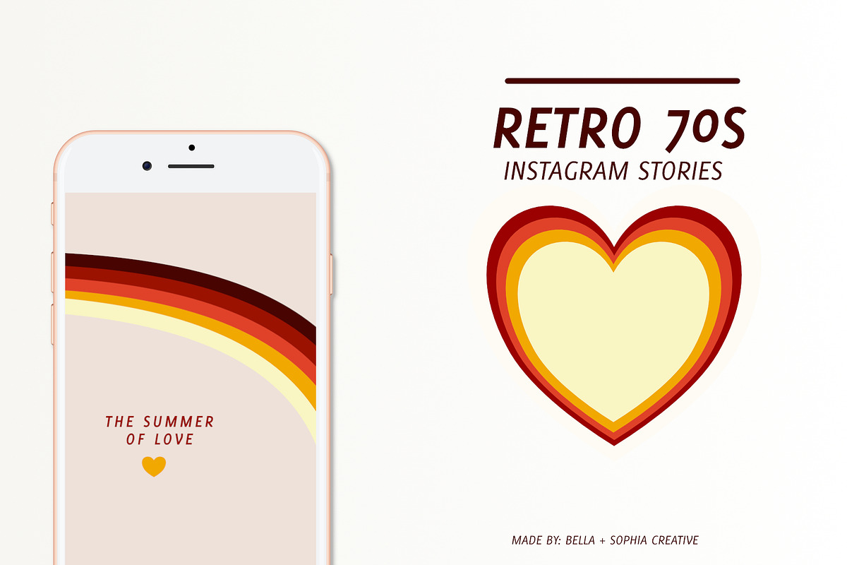 Retro 70s Instastories Template in Instagram Templates - product preview 8