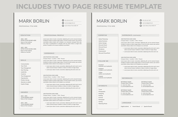 Resume Template/CV in Resume Templates - product preview 1