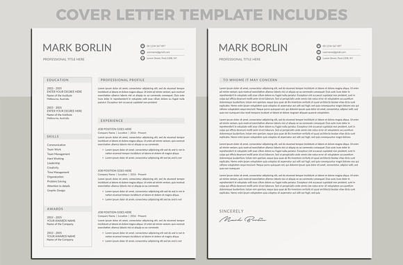 Resume Template/CV in Resume Templates - product preview 3