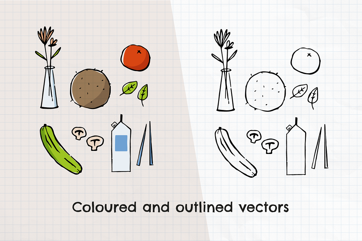 Kitchen Doodles - Illustration Set in Illustrations - product preview 8
