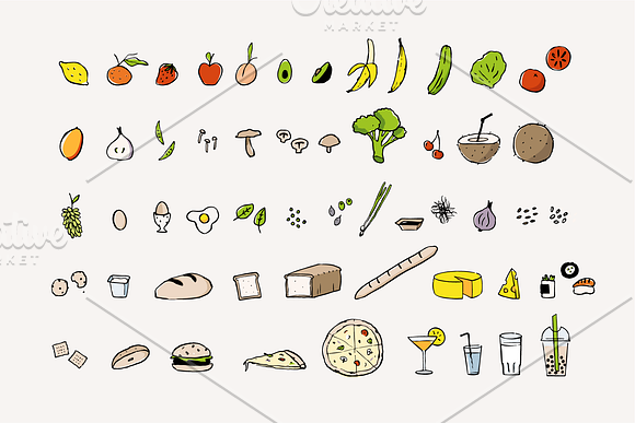 Kitchen Doodles - Illustration Set in Illustrations - product preview 4