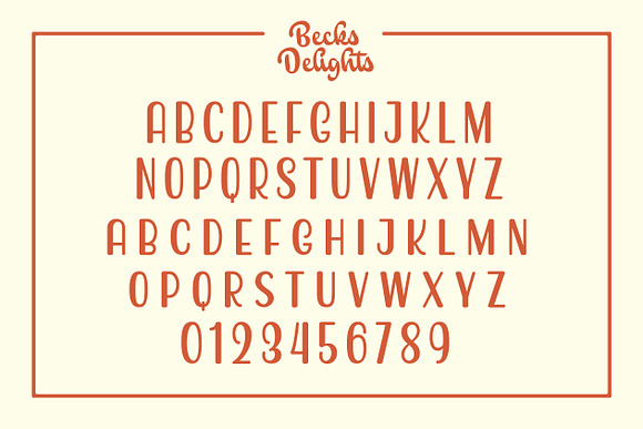 Becks Delights in Display Fonts - product preview 3