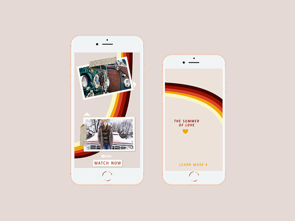 Retro 70s Instastories Template in Instagram Templates - product preview 4