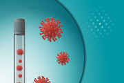 Coronavirus in glass vial