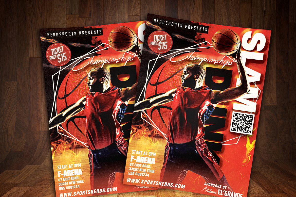 Slamdunk Championships Flyer in Flyer Templates - product preview 8