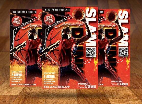 Slamdunk Championships Flyer in Flyer Templates - product preview 2