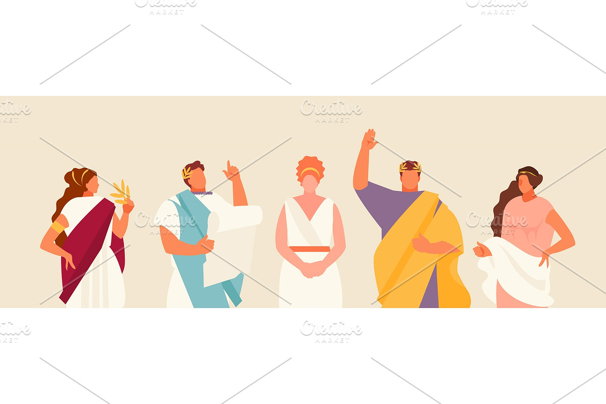 Romans people vector set in Illustrations - product preview 8