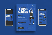 Online Yoga Class Flyer Set