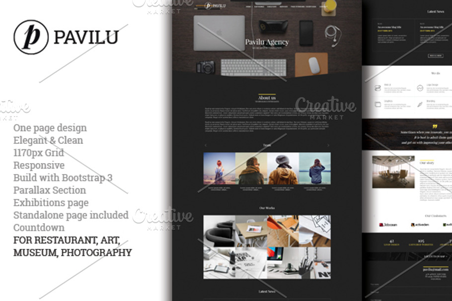 Pavilu - One Page MultiPurpose theme in WordPress Landing Page Themes - product preview 8