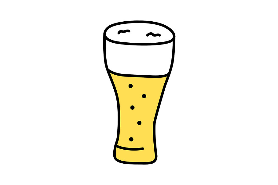 Light beer glass with froth icon in Icons - product preview 8