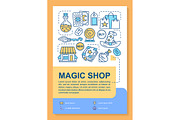 Magic shop poster template layout