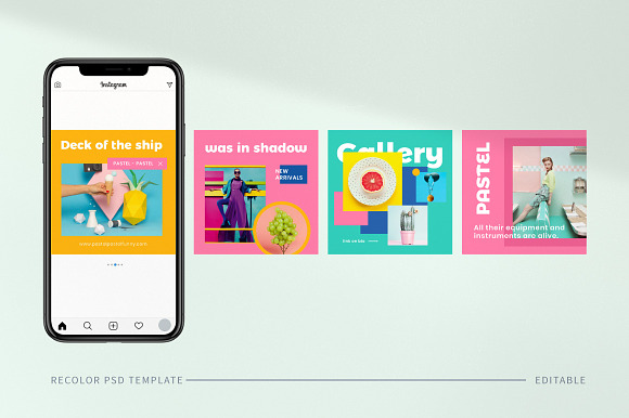 Recolor Instagram Post & Stories in Instagram Templates - product preview 2