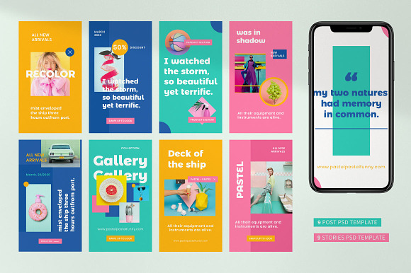 Recolor Instagram Post & Stories in Instagram Templates - product preview 4