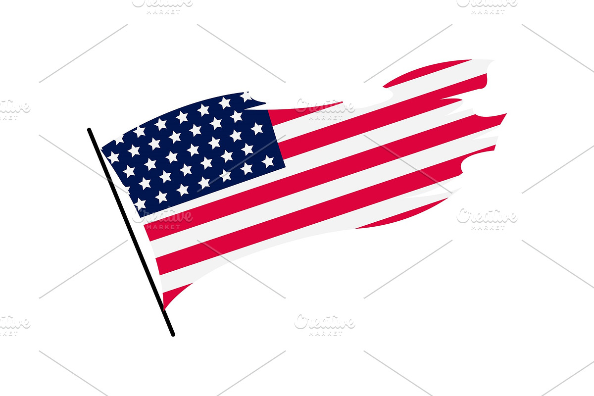 Waving flag of the United in Textures - product preview 8