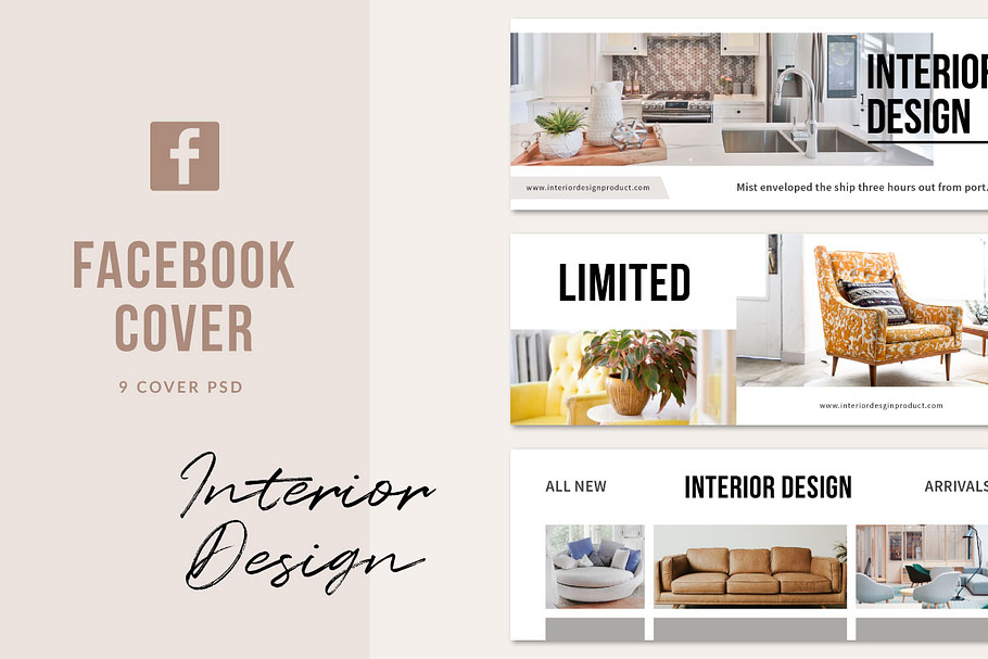 Interior Design Facebook Cover in Facebook Templates - product preview 8