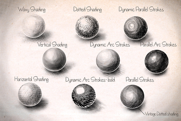 Procreate Vintage Shading Brushes in Add-Ons - product preview 3