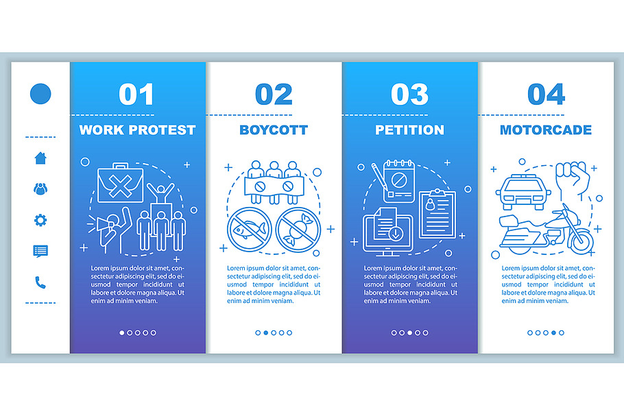 Social protest mobile web pages in Web Elements - product preview 8