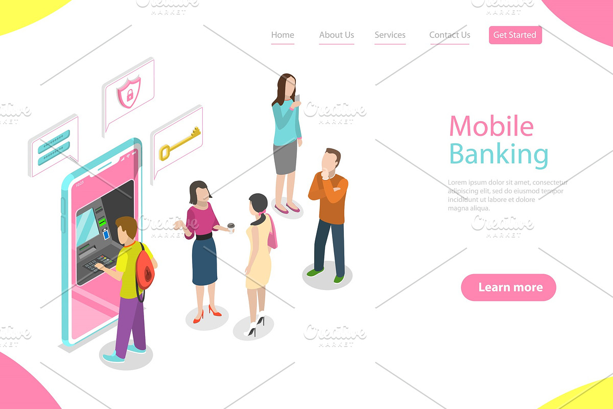 Mobile banking in Illustrations - product preview 8