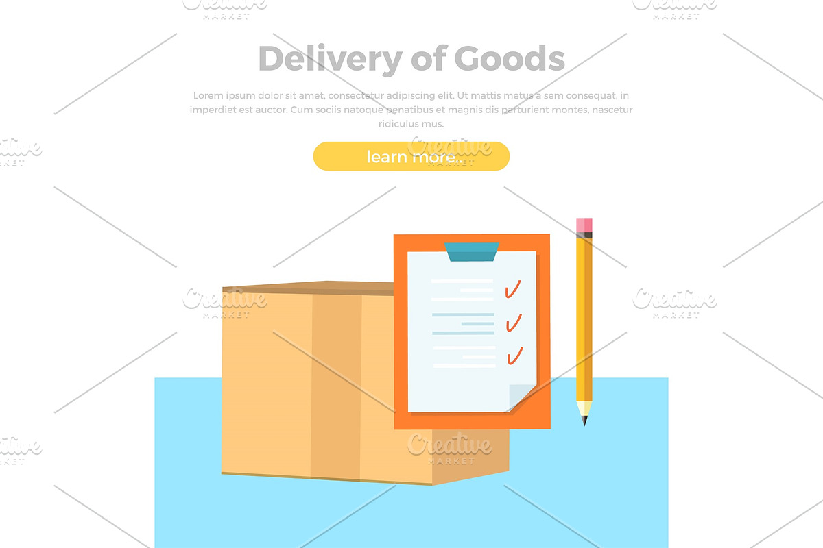 Delivery of Goods Banner. Packing in Objects - product preview 8