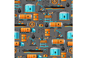 Seamless pattern with oil and petrol