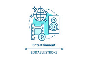 Entertainment blue concept icon