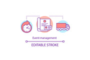 Event management concept icon