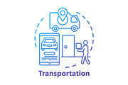 Transportation service concept icon